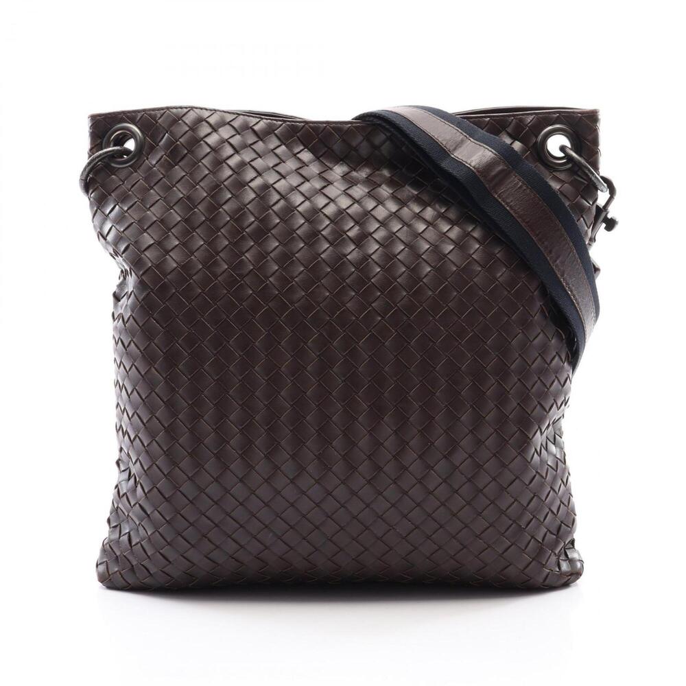 Bottega Veneta Intrecciato Shoulder Bag/Handbag, Leather, Men's, Brown